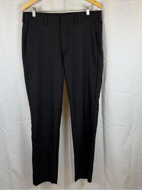 Louis Raphael Black Dress Pants 34x32 Stretch Flat Front Classic Fit